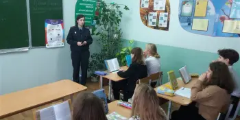 Встреча инспектора ИДН со школьниками